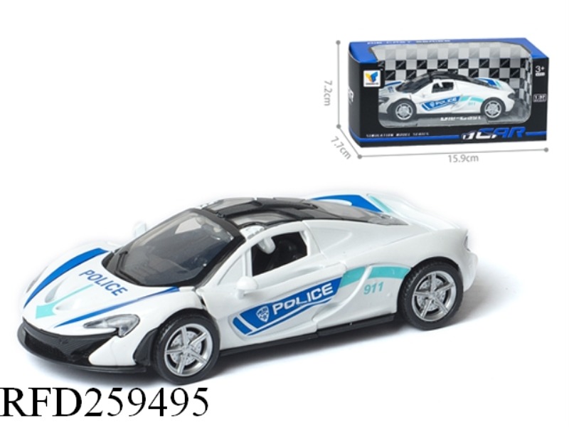 1:32 PULL BACK ALLOY POLICE CAR(1PCS)CAN OPEN THE DOOR