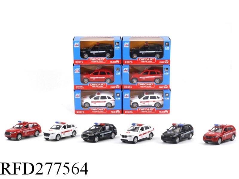 1:36 PULL BACK ALLOY POLICE CAR