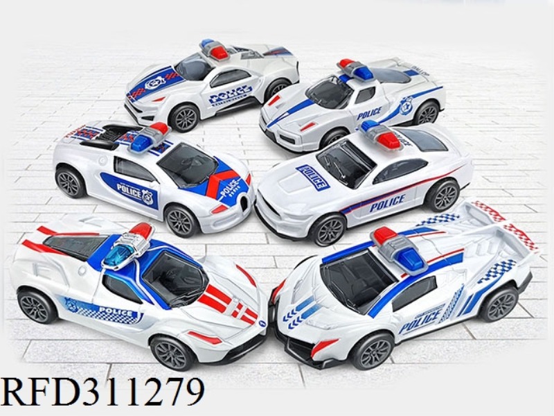 1:50 PULL BACK ALLOY POLICE CAR