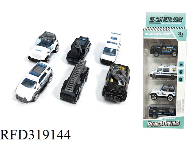 1:64 ALLOY SPECIAL POLICE TAXI (6 MIXED)