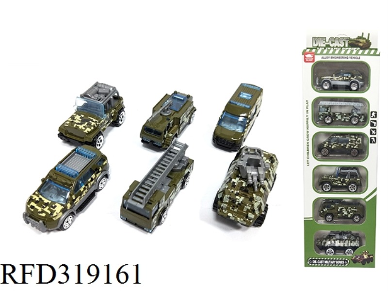 1:64 ALLOY MILITARY TAXI (6 MIXED)