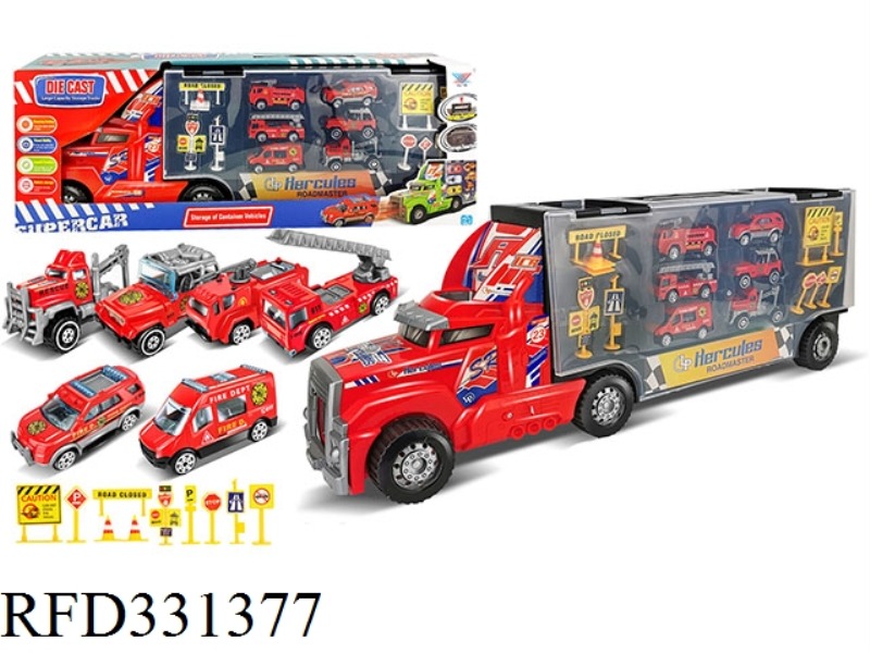 STORAGE LARGE CONTAINER VEHICLE ALLOY FIRE TRUCK