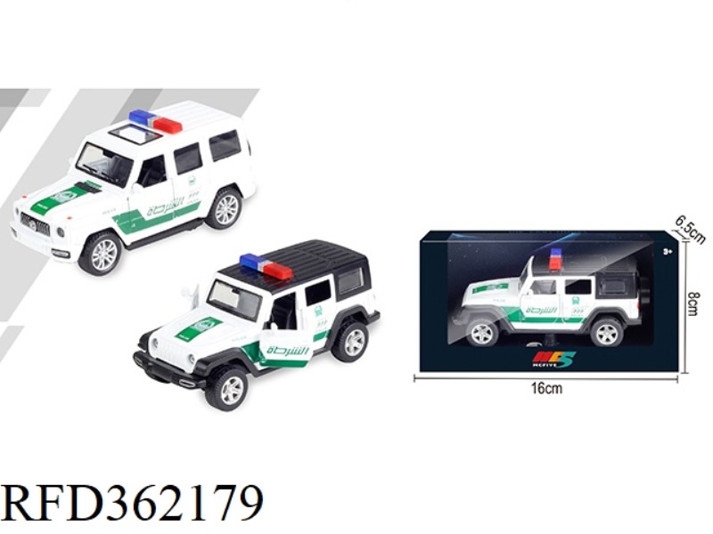 1:36 MERCEDES-BENZ G WRANGLER MIDDLE EAST POLICE CAR SIMULATION ALLOY CAR MIXED