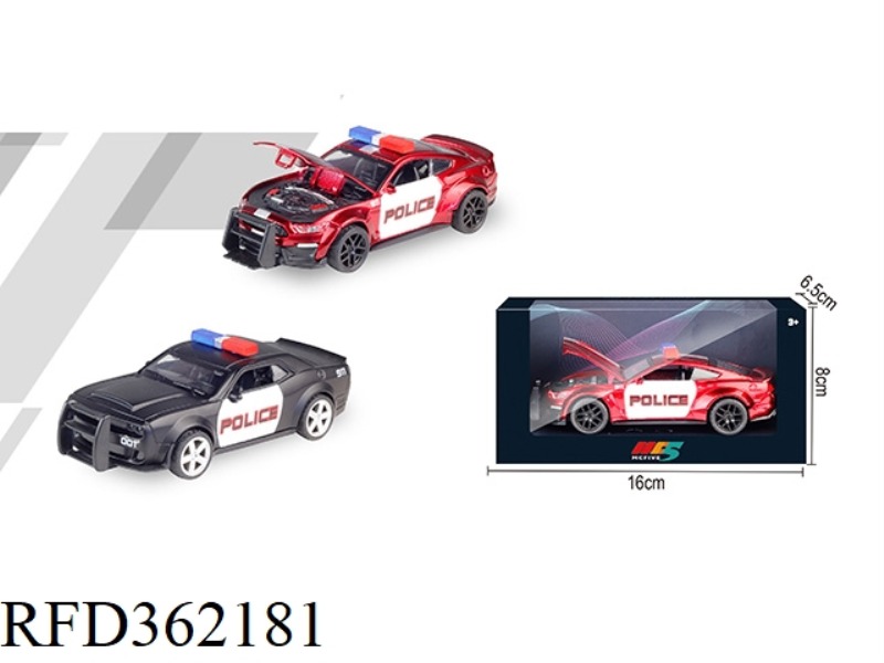 1:36 DODGE MUSTANG COLLISION SIMULATION ALLOY POLICE CAR MIXED