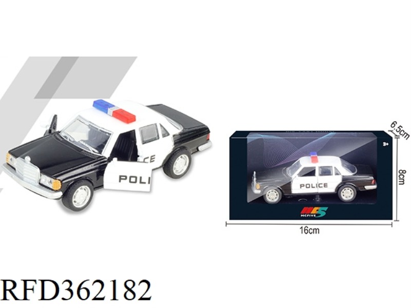 1:32 MERCEDES-BENZ W123 POLICE CAR RETRO ALLOY CAR