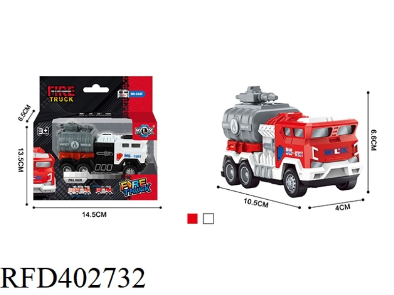 ALLOY PULL BACK FIRE TRUCK