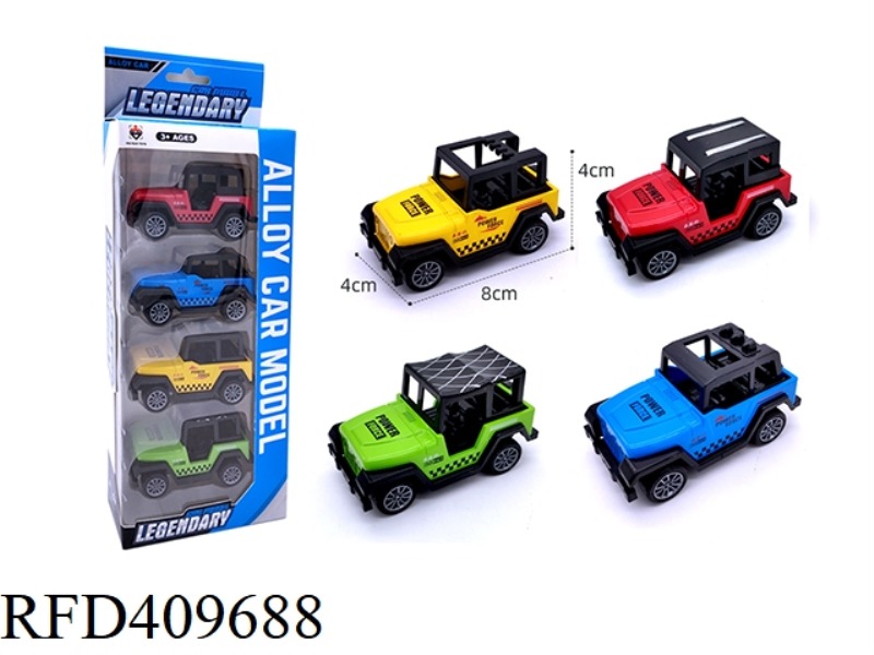 4 PIECES OFF-ROAD (ALLOY PULL BACK)