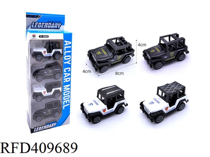 4 SETS OF POLICE (ALLOY PULL BACK)