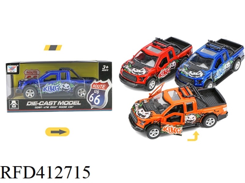 1:32 DIE-CAST ALLOY CAR PULL BACK TO OPEN THE DOOR (1 PACK)