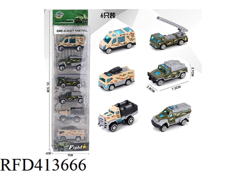 1 6-PACK MILITARY ALLOY CAR