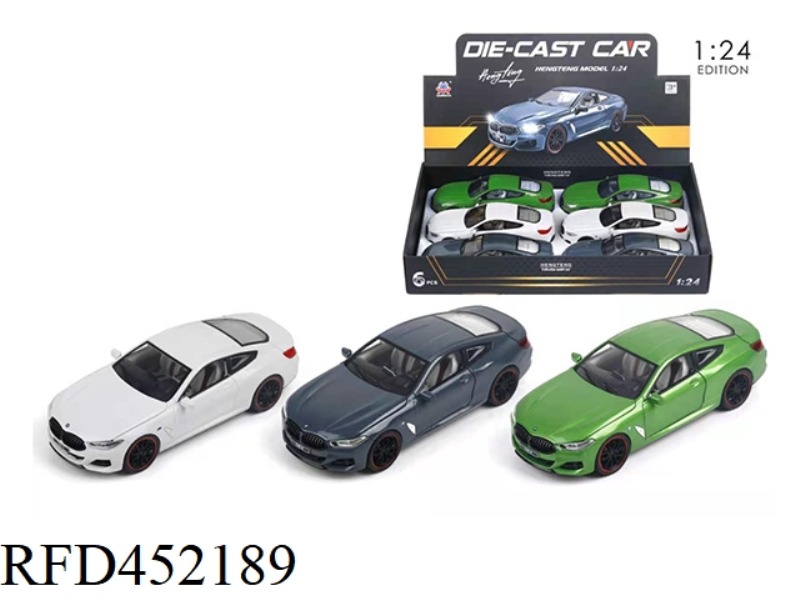 1:24 BMW ALLOY CAR PULL BACK WITH SOUND AND LIGHT (6PCS)