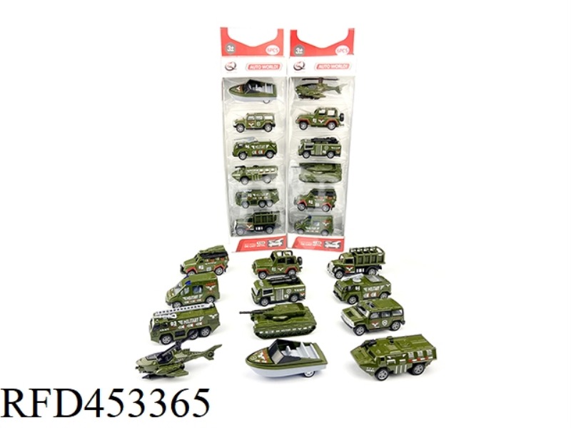 1:64 PULL BACK ALLOY CAR (6 PACK) MILITARY SERIES 12 MIXED PACKS