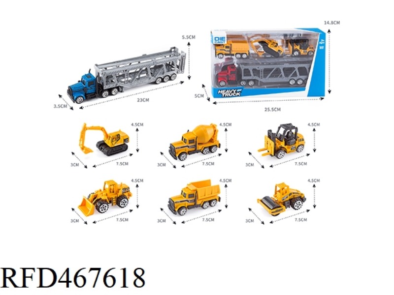 ALLOY TRACTOR RAILCAR +3 ALLOY ENGINEERING VEHICLES