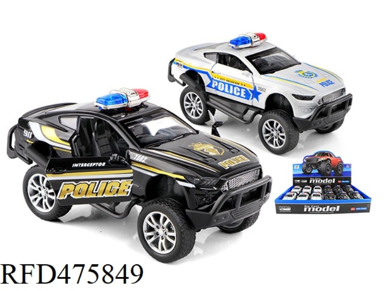 1:32 ALLOY OFF-ROAD FORD POLICE CAR PULL BACK DOOR (12 PACK)