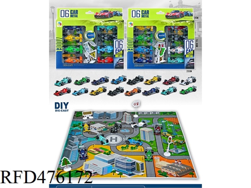 ALLOY CITY SCENE SERIES (8 GLIDE F1 CARS/2 MIXED)