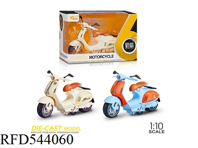 1:10 ALLOY PULL-BACK SHEEP MOTORCYCLE 2 COLOR MIX