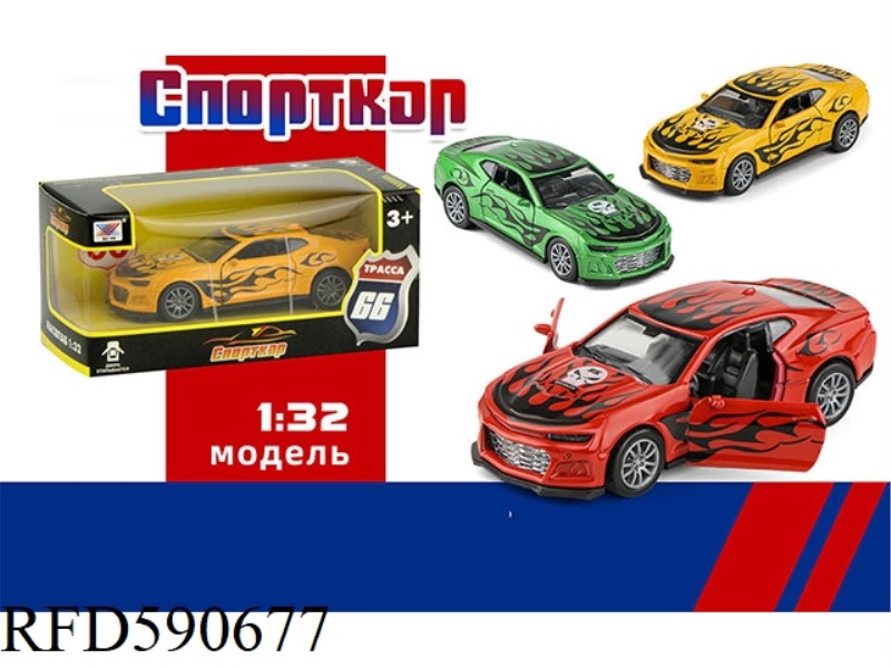 1:32 ALLOY PULL-BACK CAR MODEL OPENS THE DOOR (1 PACK) RUSSIAN