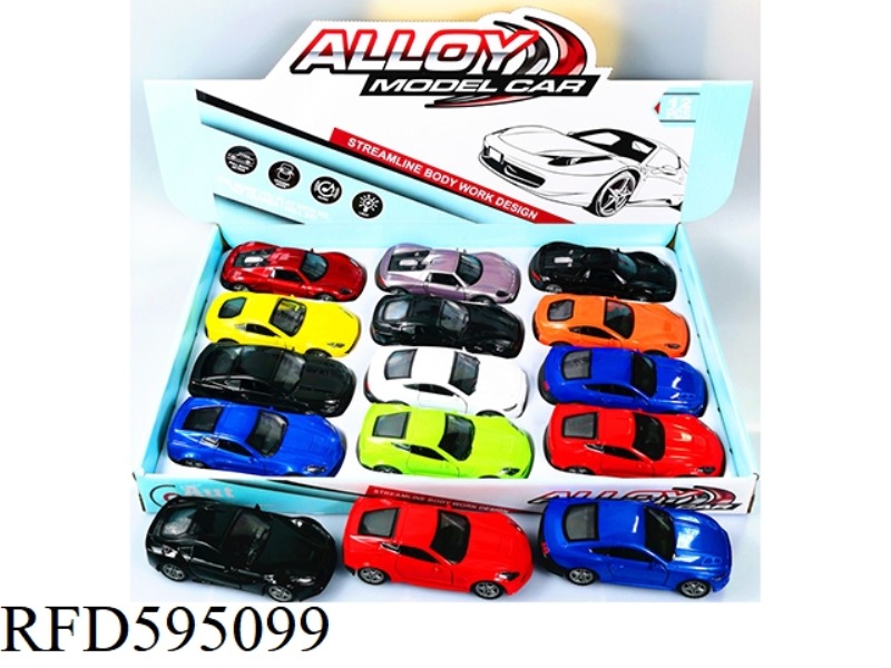 FOUR 1:32 ALLOY SIMULATION CAR MODELS ARE MIXED IN 12PCS
