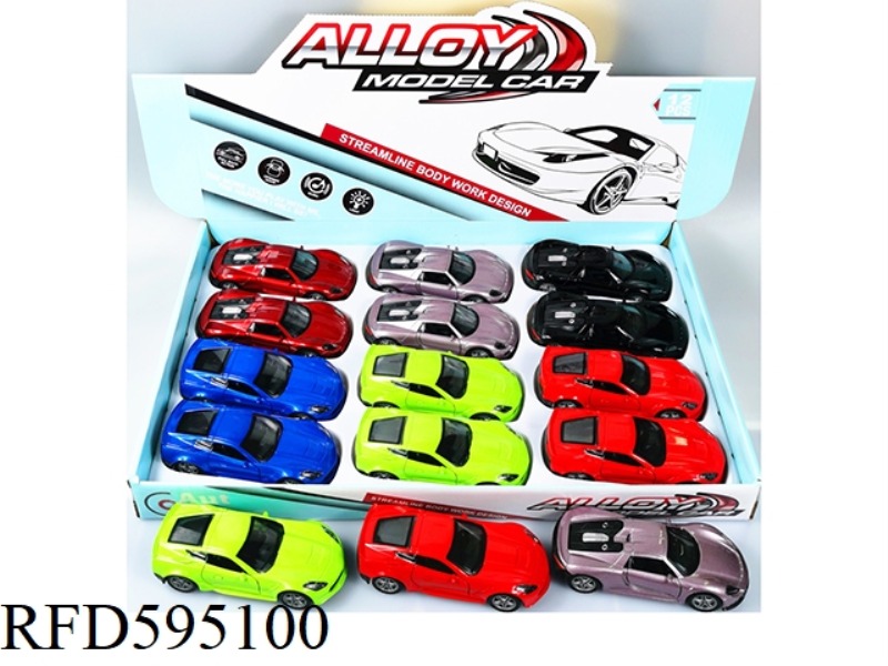 1:32 ALLOY SIMULATION CAR MODEL, TWO MODELS MIXED WITH 12PCS