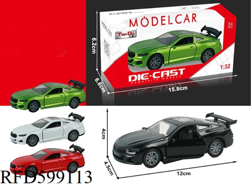 1:32 SIMULATION PULL-BACK ALLOY CAR TWO-DOOR BMW M6