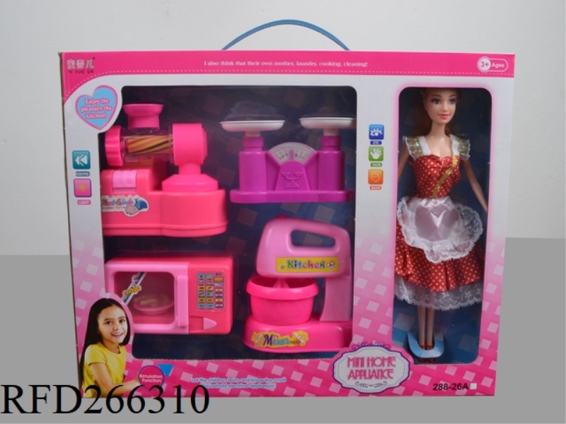 HOME APPLIANCES 4PCS WITH DOLL