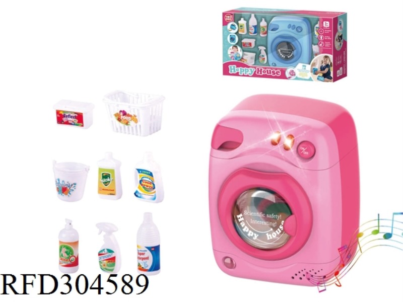 B/O ROLLER WASHING MACHINE SET WITH LIGHT AND MUSIC