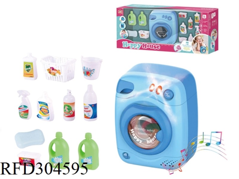 B/O ROLLER WASHING MACHINE SET WITH LIGHT AND MUSIC