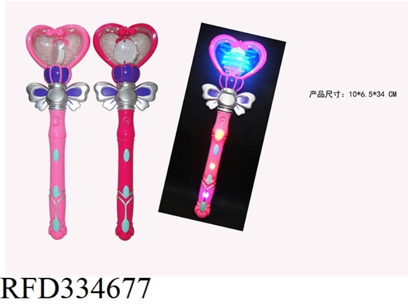 PEACH HEART FAIRY 12 LIGHTS ROTATING BALL WITHOUT MUSIC PINK/ROSE RED