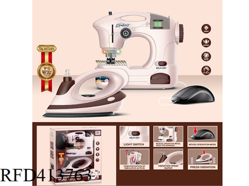 ELECTRIC SMALL SEWING MACHINE + IRON COMBINATION