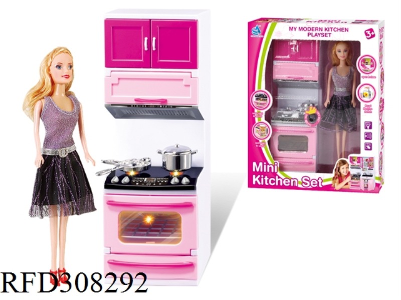 KITCHEN SERIES COMBINATION WITH BARBIE(WITH LIGHT AND MUSIC)