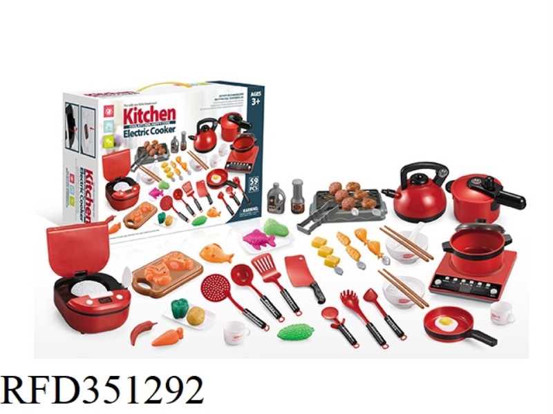 SIMULATION LARGE KITCHEN TOY RED