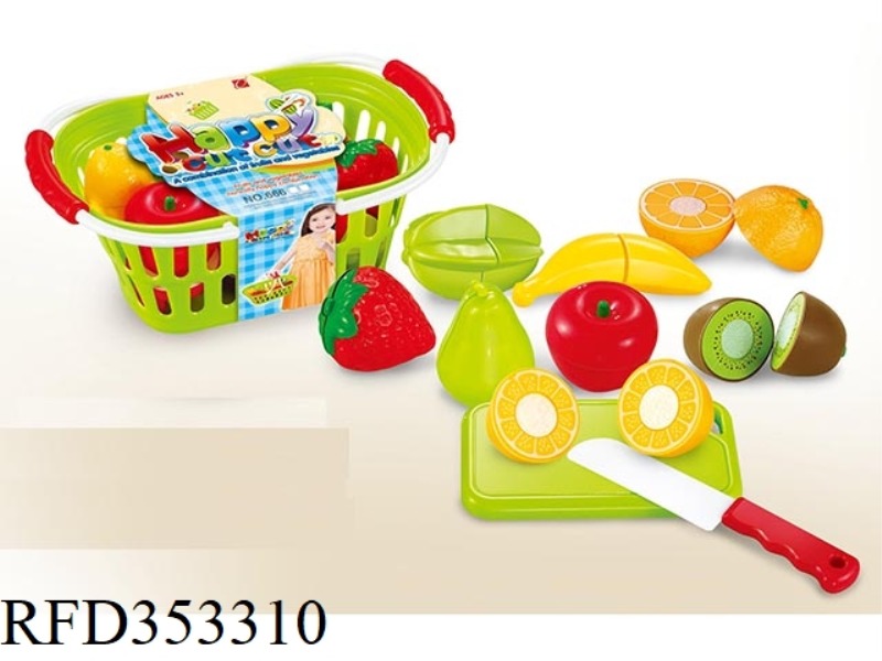 11PCS CUTABLE FRUIT AND VEGETABLE WITH BLUE SUB SET