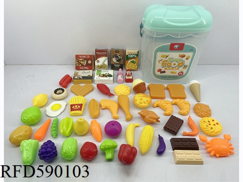 FUNNY FOOD PLAY SET (51 ACCESSORIES)