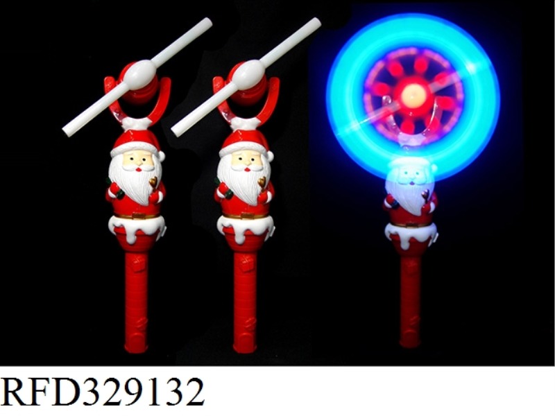 SHORT POLE SANTA CLAUS 5 LIGHTS MUSIC WINDMILL WITH CHRISTMAS SONGS