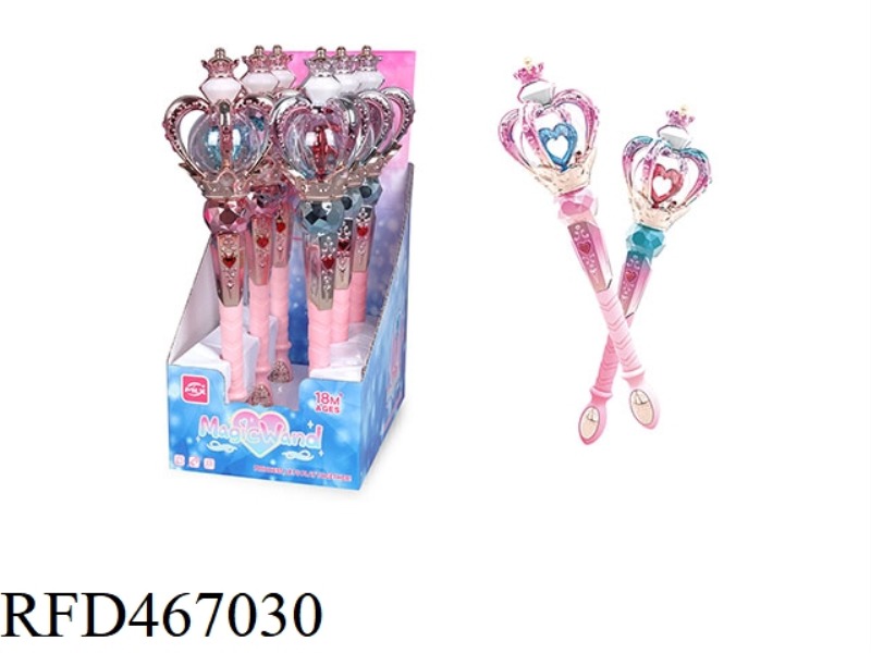 GIRLS SOUND AND LIGHT MUSIC CROWN MAGIC ELECTRIC ROD 6 PACKS (2 COLORS MIXED) DOES NOT INCLUDE ELECT