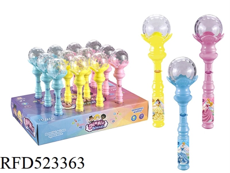 DISNEY PRINCESS LIGHT MUSIC GIRL FAIRY FLASH MAGIC STICK 3 MIXED PACKS OF 12 PIECES (CAN BE LOADED W