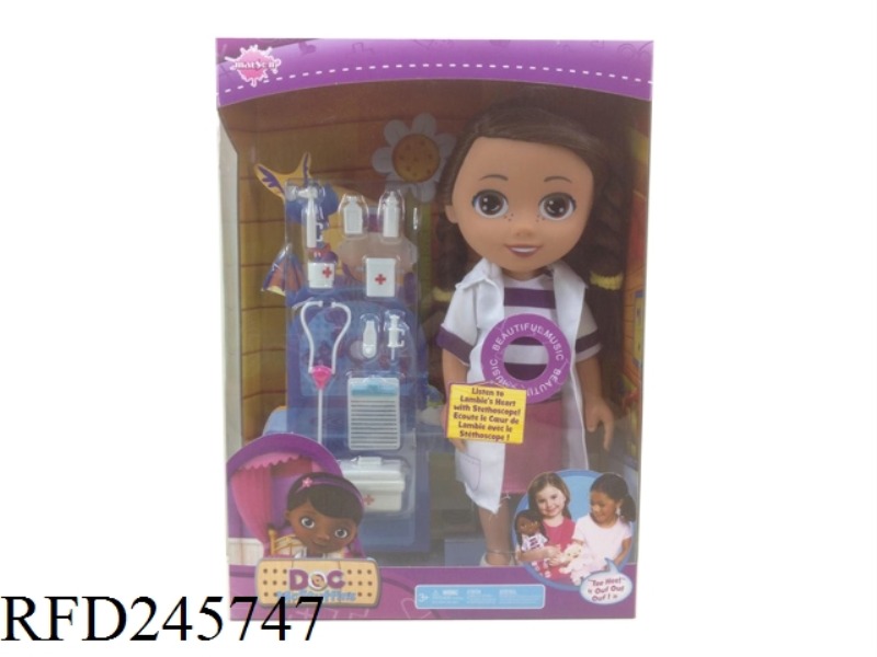12-INCH MUSIC DOCTOR DOLL (WITH MEDICAL TOOLS)
