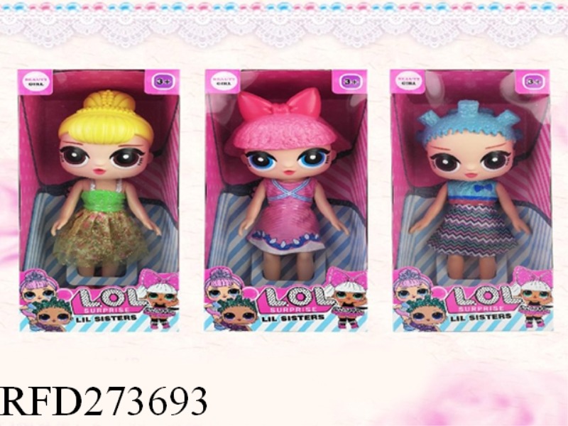 10 INCHES VINYL SURPRISE DOLLS (3 MIXED)