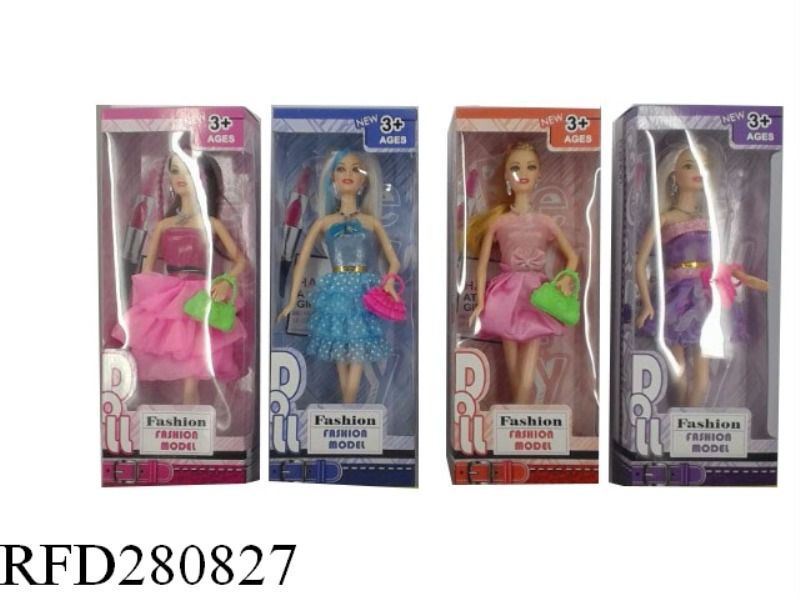 11.5 INCH FASHION HEAVY JOINT BARBIE WITH ANIMAL 4 MIX