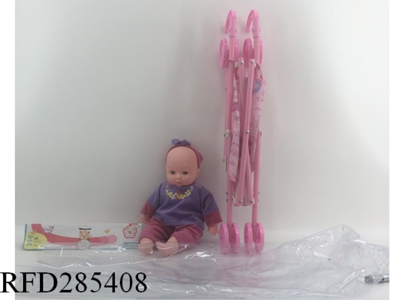 12 INCH COTTON DOLL WITH IC, PLASTIC TROLLEY, A VARIETY OF