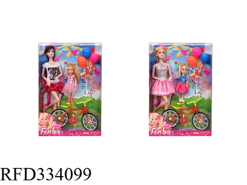 11.5 INCH ARTICULATED BICYCLE BALLOON BARBIE MIXED
