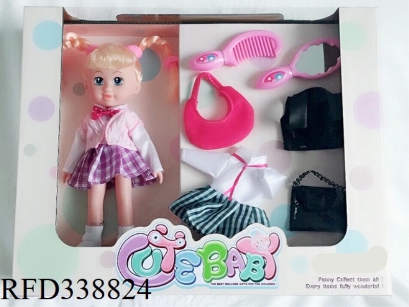 9 INCH BEAUTIFUL GIRL WITH COMB MIRROR SET