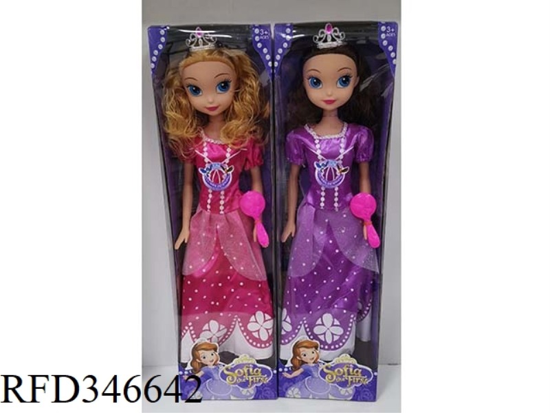 22 INCH PRINCESS SOPHIA WITH MUSIC + CROWN + COMB