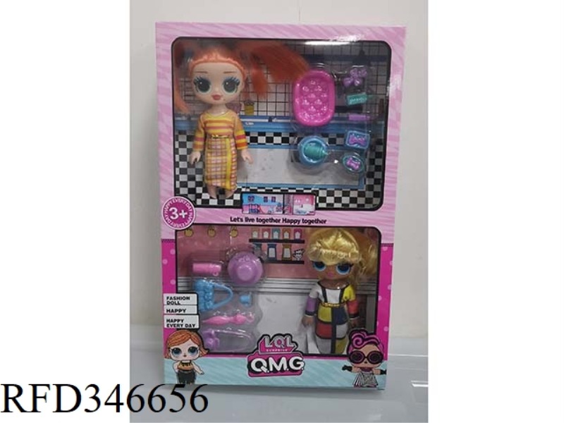 6 INCH SOLID BODY NEW SURPRISE DOLL 2 PACK WITH CAMERA AND 2 KINDS OF ACCESSORIES