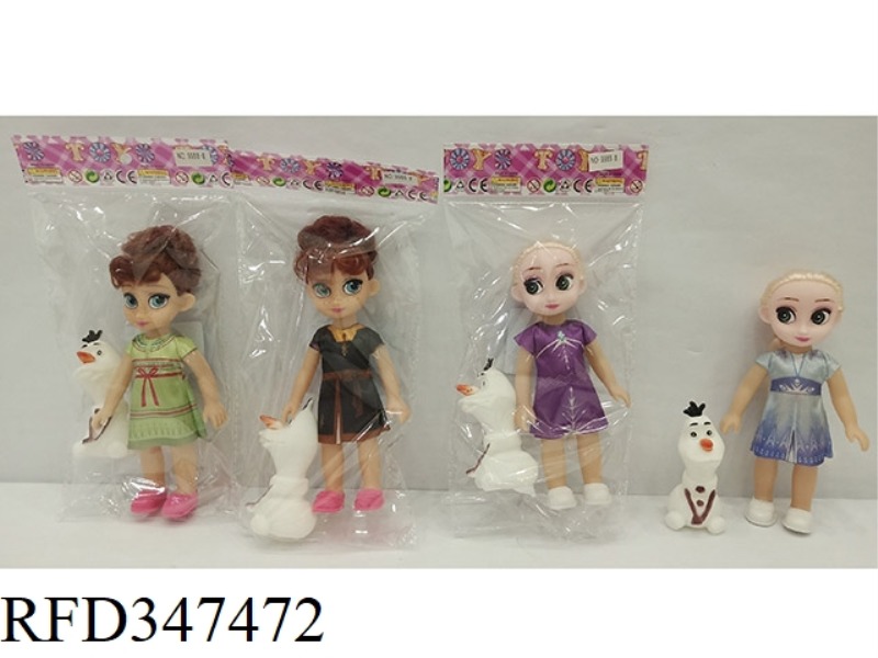 6 INCH EMPTY BODY ICE AND SNOW DOLL WITH SNOW TREASURE