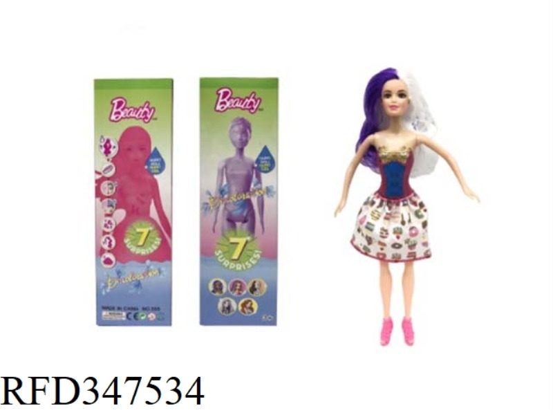 THE SECOND-GENERATION 11.5-INCH REAL-BODY AVATAR COLOR-CHANGING BARBIE. COMES WITH 5 DIFFERENT SURPR