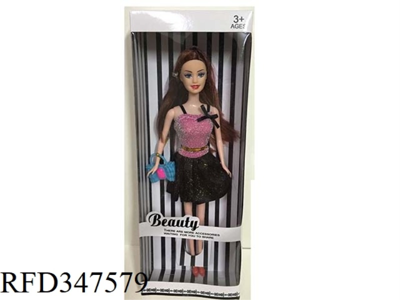 11.5 INCH SOLID BARBIE DOLL WITH DIAMOND BAG