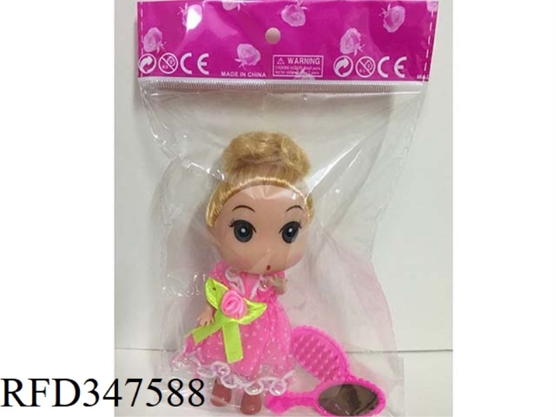 3.5 INCH CONFUSED DOLL WITH MIRROR AND COMB