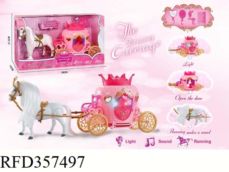 ELECTRIC COLOR HORSE CROWN CAR (PINK)