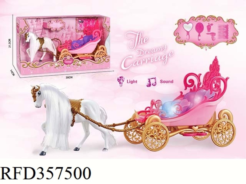 STATIC COLOR HAIR HORSE FLOAT (PINK)